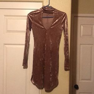 pink velvet long sleeve